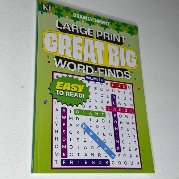 Large Print Great Big Word-Finds Puzzle Book Volume 212 Easy Read - Picture 3 of 4